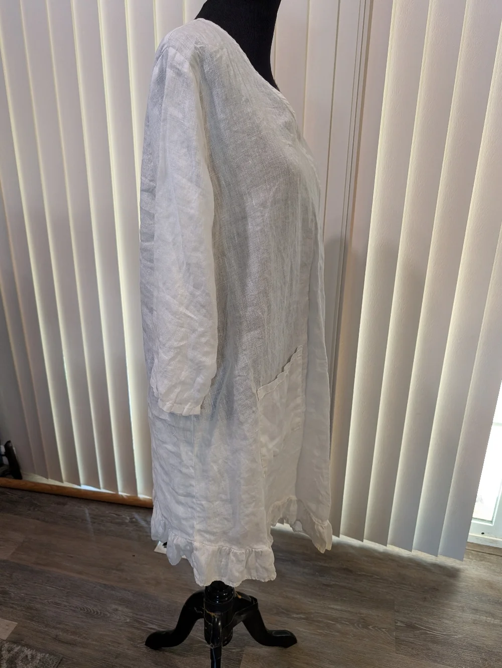 Match Point White Linen Dress - Picture 3 of 5